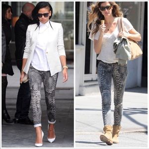 Rag & Bone Printed Feather Legging Skinny Jeans 29